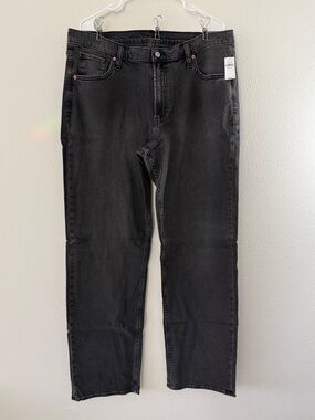 NWT GAP 90’s Mid Rise Loose Jeans Washed Black 33T 16T Tall 852791